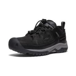 Keen Big Kids' Targhee Waterproof Shoe | Black/Steel Grey -Shoes Haven Shop 047953cc6bbda1e1c32d785997ac089876b37070