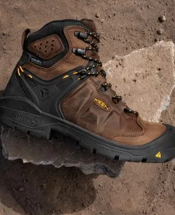 Keen Women's Dover 6" Waterproof Boot (Carbon-Fiber Toe) | Dark Earth/Black -Shoes Haven Shop 1024210 PDP RightImage