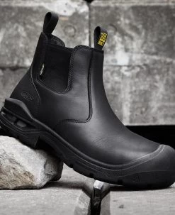 Keen Men's Juneau Romeo Waterproof Boot (Carbon-Fiber Toe) | Black/Black -Shoes Haven Shop 1025581 PDP LeftImage