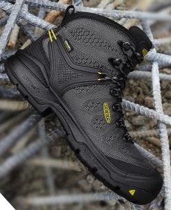 Keen Men's Dearborn 6" Waterproof Boot (Carbon-Fiber Toe) | Black/Steel Grey -Shoes Haven Shop 1025692 PDP RightImage