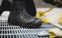 Keen Men's Dearborn 6" Waterproof Boot (Carbon-Fiber Toe) | Black/Steel Grey -Shoes Haven Shop 1025692 PDP TopImage