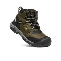 Keen Big Kids' Ridge Flex Waterproof Boot | Dark Olive/Dusky Citron -Shoes Haven Shop 26e630dd37e27f7aa6e96e397597d5aef03686b9