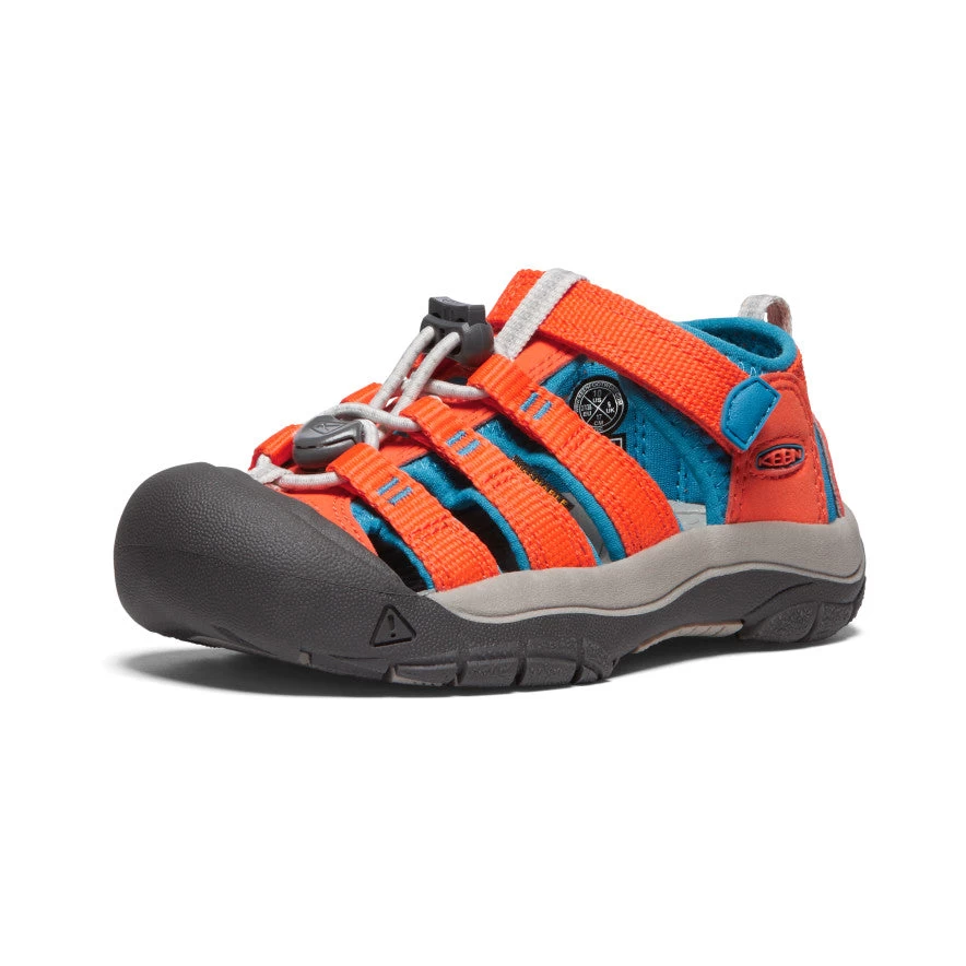 Keen Little Kids' Newport H2 | Safety Orange/Fjord Blue 5 Keen Little Kids' Newport H2 | Safety Orange/Fjord Blue - Image 3