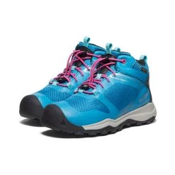 Keen Big Kids' Wanduro Waterproof Boot | Fjord Blue/Fuchsia Purple -Shoes Haven Shop 983ea229733367f690c989f21978da32aaf89449