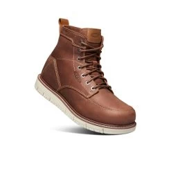 Keen Men's San Jose 6" Boot (Soft Toe) | Gingerbread/Off White -Shoes Haven Shop 999416e3db29719d6235b96d0366d8b7a8536d82
