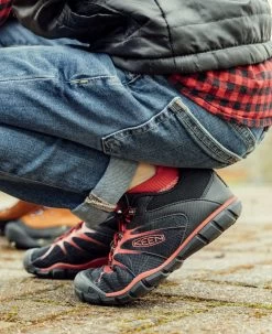 Keen Big Kids' Chandler 2 CNX Sneaker | Black/Red Carpet -Shoes Haven Shop KidsChandler2Lifestyle3 8bf7100b 01c0 4def 875a 86427c7fde6d