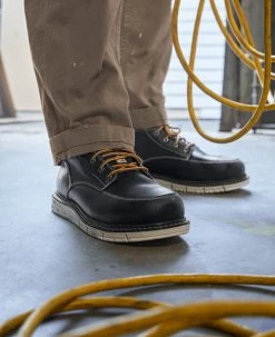 Keen Men's CSA San Jose 6" Waterproof Boot (Aluminum Toe) | Black/Off White -Shoes Haven Shop SDD 496 PDP SanJose 1027083 Right Image