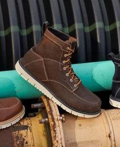 Keen Men's San Jose 6" Boot (Soft Toe) | Gingerbread/Off White -Shoes Haven Shop SDD 496 PDP SanJose 1027119 Right Image 9f42caa2 a7e6 47b2 8844 24ac242cc201