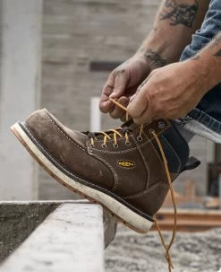 Keen Men's Cincinnati 6" Waterproof Boot (Carbon-Fiber Toe) | Dark Chocolate/Sandshell -Shoes Haven Shop SDD 505 PDP Cincinnati 1026885 Right Image