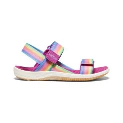 Keen Big Kids' Elle Backstrap | Rainbow/Festival Fuchsia