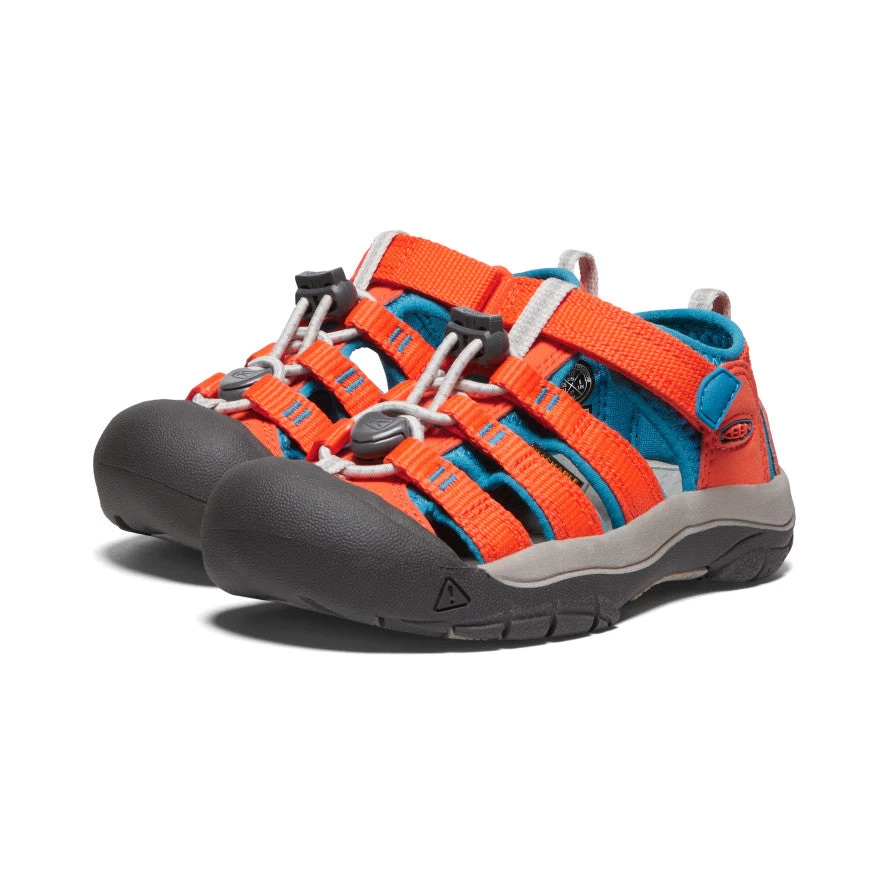 Keen Little Kids' Newport H2 | Safety Orange/Fjord Blue 4 Keen Little Kids' Newport H2 | Safety Orange/Fjord Blue - Image 2