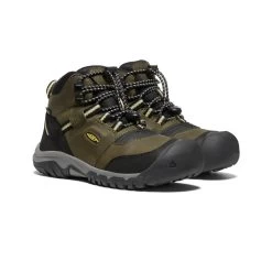 Keen Big Kids' Ridge Flex Waterproof Boot | Dark Olive/Dusky Citron -Shoes Haven Shop be9a3c233510db4cbc69c6bdfbf4114845f3ad1b