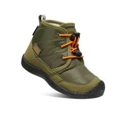 Keen Little Kids' Howser II Waterproof Chukka | Capulet Olive/Russet Orange -Shoes Haven Shop cd52a276439204eeafc52cacb04060a80959a09a