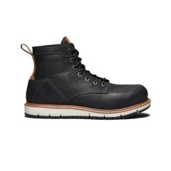 Keen Men's San Jose 6" Boot (Aluminum Toe) | Black/Caramel Cafe