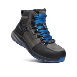 Keen Men's Red Hook Waterproof Boot (Carbon-Fiber Toe) | Steel Grey/Bright Cobalt -Shoes Haven Shop fc682095a8e9c78b0fd50473432ee839e3ab51ca